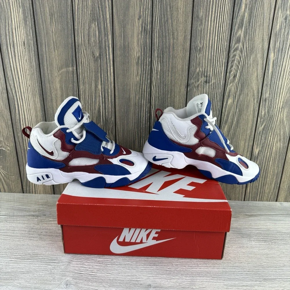 Nike Air Speed Turf Max 96 Shoes Boys 5.5Y White Blue Red Sneakers DZ4449-100